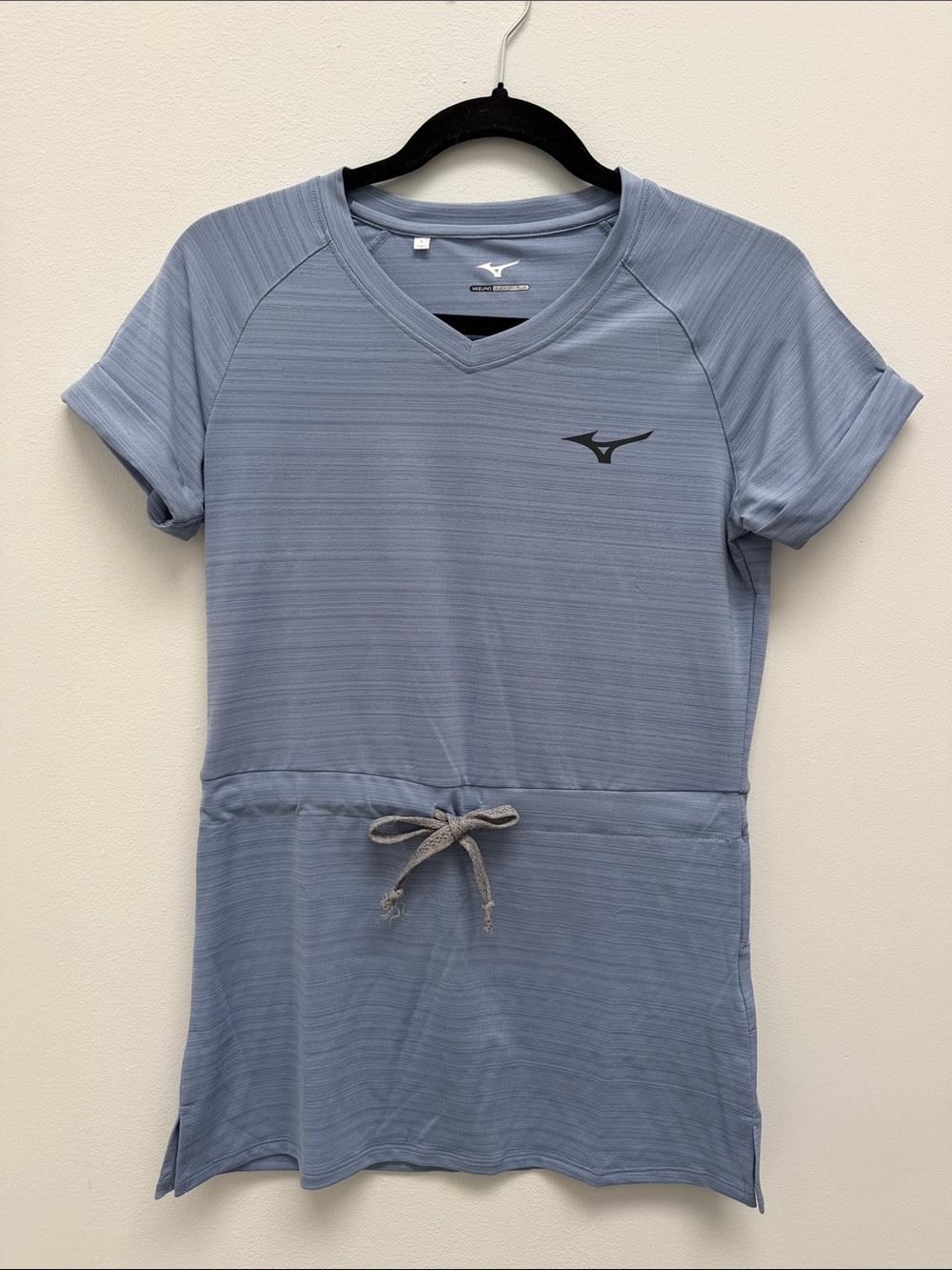 Mizuno Dusty Blue Short Sleeve Athletic Tunic with Drawstring